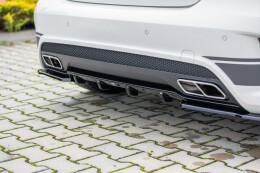 Heck Ansatz Diffusor für Mercedes A45 AMG W176 schwarz Hochglanz