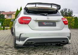 Heck Ansatz Diffusor passend für Mercedes A45 AMG W176 schwarz Hochglanz
