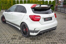 Heck Ansatz Flaps Diffusor passend für Mercedes A45 AMG W176 schwarz Hochglanz