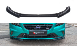 Cup Spoilerlippe Front Ansatz passend für Volvo V40 R-design schwarz Hochglanz