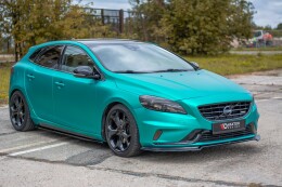 Cup Spoilerlippe Front Ansatz passend für Volvo V40 R-design schwarz Hochglanz