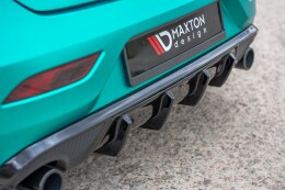 Heck Ansatz Diffusor passend für Volvo V40 R-design schwarz Hochglanz