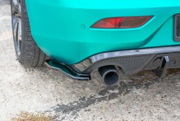 Heck Ansatz Flaps Diffusor passend für Volvo V40 R-design schwarz Hochglanz