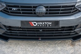 Cup Spoilerlippe Front Ansatz V.2 passend für VW Passat R-Line B8 schwarz Hochglanz