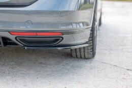 Heck Ansatz Flaps Diffusor passend für VW Passat R-Line B8 schwarz Hochglanz