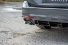Heck Ansatz Flaps Diffusor passend für VW Passat R-Line B8 schwarz Hochglanz