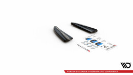 Heck Ansatz Flaps Diffusor passend für Volvo V40 schwarz Hochglanz