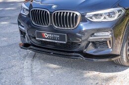 Cup Spoilerlippe Front Ansatz für BMW X4 M-Paket G02 schwarz matt