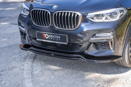 Cup Spoilerlippe Front Ansatz passend für BMW X4 M-Paket G02 schwarz Hochglanz