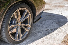 Heck Ansatz Flaps Diffusor passend für BMW X4 M40i G02 schwarz Hochglanz