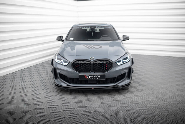 Cup Spoilerlippe Front Ansatz passend für BMW 1er F40 M-Paket/ M135i schwarz Hochglanz