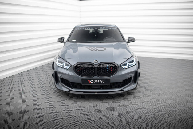 Cup Spoilerlippe Front Ansatz V.2 für BMW 1er M-Paket/ M135i / 128ti F40  schwarz Hochglanz