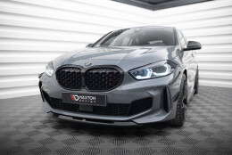 Cup Spoilerlippe Front Ansatz V.2 für BMW 1er M-Paket/ M135i / 128ti F40  schwarz Hochglanz