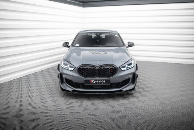 Cup Spoilerlippe Front Ansatz V.3 für BMW 1er M-Paket/ M135i / 128ti F40  schwarz Hochglanz