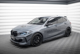 Street+ Seitenschweller Leisten V.1 passend für BMW 1er M-Paket / M135i / 128ti schwarz Hochglanz