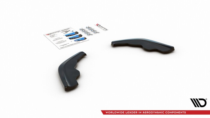 Street+ Heck Ansatz Flaps V.1 passend für BMW 1er F40 M-Paket schwarz Hochglanz