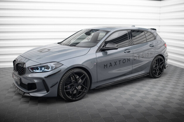 Seitenschweller Ansatz Cup Leisten V.2 passend für BMW 1er F40 M-Paket/ M135i schwarz Hochglanz