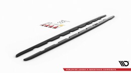 Seitenschweller Ansatz Cup Leisten V.2 für BMW 1er F40 M-Paket/ M135i  schwarz Hochglanz