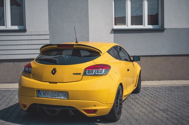 Heck Spoiler Aufsatz Abrisskante passend für Renault Megane 3 RS schwarz Hochglanz