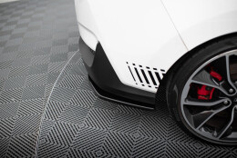 Heck Ansatz Flaps Diffusor passend für Hyundai I30 N Mk3 Fastback schwarz Hochglanz