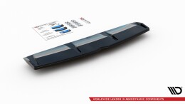 Mittlerer Cup Diffusor Heck Ansatz passend für Hyundai I30 N Mk3 Fastback schwarz Hochglanz