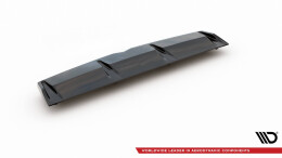 Mittlerer Cup Diffusor Heck Ansatz DTM Look passend für Hyundai I30 N Mk3 Fastback schwarz Hochglanz