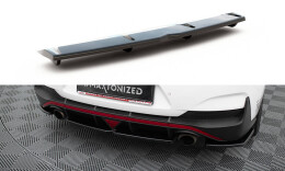 Street+ Mittlerer Diffusor RACE Heck Ansatz passend für Hyundai I30 N Mk3 Fastback schwarz Hochglanz