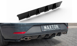 Heck Ansatz Diffusor V.1 passend für Seat Leon Cupra Mk3 FL Sportstourer schwarz Hochglanz