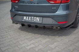 Heck Ansatz Diffusor V.1 passend für Seat Leon Cupra Mk3 FL Sportstourer schwarz Hochglanz