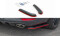 Heck Ansatz Flaps Diffusor V.1 für Seat Leon Mk3 Cupra ST FL schwarz+Rot Hochglanz