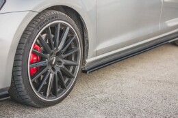 Seitenschweller Ansatz Cup Leisten V.2 für VW Golf 7 GTI verengen schwarz Hochglanz