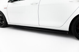 Street+ Seitenschweller Leisten V.2 passend für VW Golf 7 GTI (verengen) schwarz Hochglanz