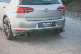 Heck Ansatz Flaps Diffusor V.2 passend für VW Golf 7 GTI schwarz Hochglanz