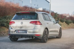 Heck Ansatz Flaps Diffusor V.2 für VW Golf 7 GTI  Carbon Look