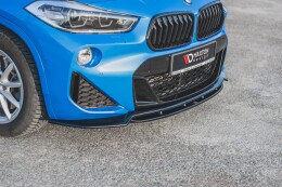 Cup Spoilerlippe Front Ansatz passend für BMW X2 F39 M-Paket schwarz Hochglanz