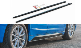 Seitenschweller Ansatz Cup Leisten passend für BMW X2 F39 M-Paket schwarz Hochglanz