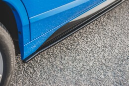 Seitenschweller Ansatz Cup Leisten passend für BMW X2 F39 M-Paket schwarz Hochglanz