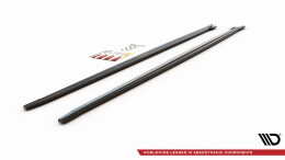 Seitenschweller Ansatz Cup Leisten passend für BMW X2 F39 M-Paket schwarz Hochglanz