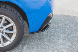 Heck Ansatz Flaps Diffusor passend für BMW X2 F39 M-Paket schwarz Hochglanz