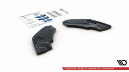Heck Ansatz Flaps Diffusor passend für BMW X2 F39 M-Paket schwarz Hochglanz