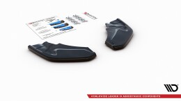 Heck Ansatz Flaps Diffusor passend für BMW X2 F39 M-Paket schwarz Hochglanz