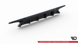 Heck Ansatz Diffusor V.2 passend für Ford Focus Hatchback ST Mk4 schwarz Hochglanz