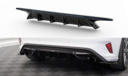 Heck Ansatz Diffusor V.2 passend für Ford Focus Hatchback ST Mk4 schwarz Hochglanz