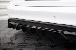 Heck Ansatz Diffusor V.2 passend für Ford Focus Hatchback ST Mk4 schwarz Hochglanz