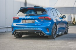 Heck Ansatz Diffusor V.2 passend für Ford Focus Hatchback ST Mk4 schwarz Hochglanz