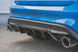 Heck Ansatz Diffusor V.2 passend für Ford Focus Hatchback ST Mk4 schwarz Hochglanz