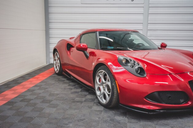 Seitenschweller Ansatz Cup Leisten passend für Alfa Romeo 4C schwarz Hochglanz