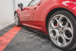 Seitenschweller Ansatz Cup Leisten passend für Alfa Romeo 4C schwarz Hochglanz