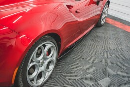 Seitenschweller Ansatz Cup Leisten passend für Alfa Romeo 4C schwarz Hochglanz