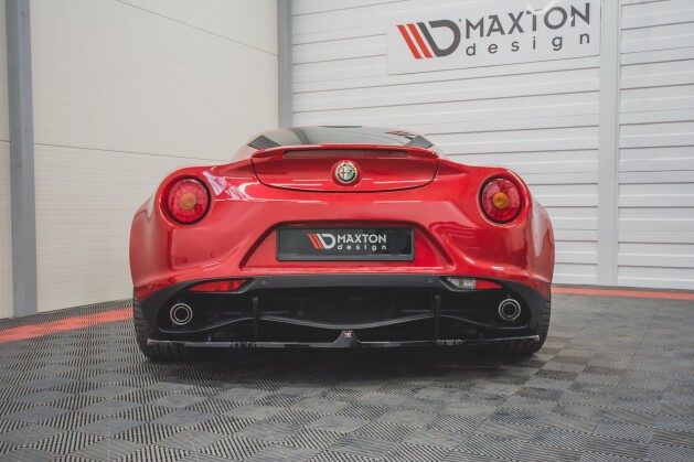 Mittlerer Cup Diffusor Heck Ansatz passend für Alfa Romeo 4C schwarz Hochglanz